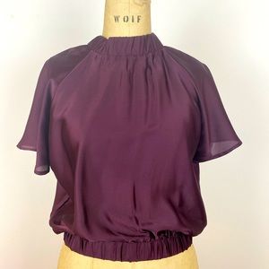 ASOS Silk Like Blouson Open Tie Back
